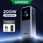 (W) UGREEN 200W 130W 100W Powerbank Nexode 25000mAh Laptop PD 130W Fast Charging for Dell Lenovo MacBook Air Samsung S24 iPhone 16 15 14 13 Pro Max for Pixel iPad Xiaomi Huawei Mobile Phones Power Adapter