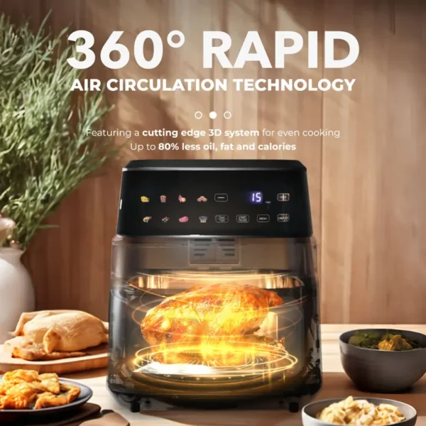 Russell Taylors 3D Visible Window Digital Air Fryer Extra Large (6.5L) Z7 Penggoreng Udara