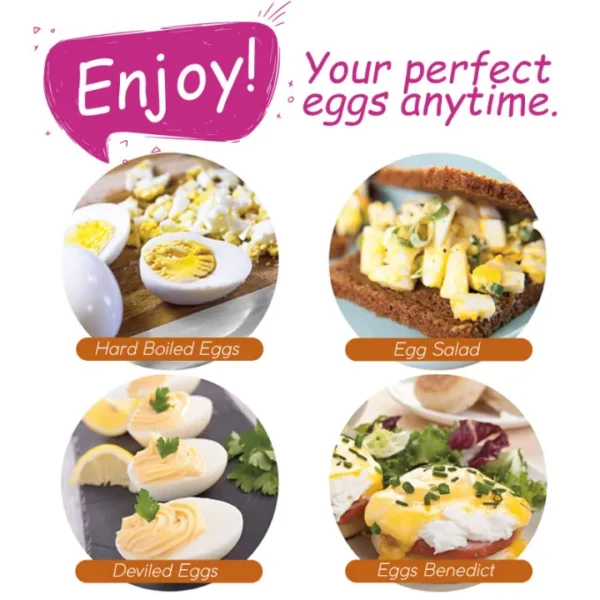 PowerPac Egg Steamer, Food Steamer 2.5L Multi function 2 Tier Steamer (PPS706)