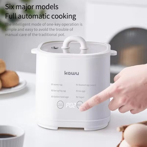 kawu egg steamer 智能蒸蛋器 egg boiler househol electric egg cooker half-boiled Smart Timing Periuk telur 7 modes