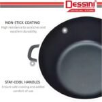 DESSINI ITALY Granite Aluminium Non Stick Casserole Pot Bowl Deep Fry Pan Cookware Tool (12 Pcs)