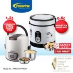 PowerPac Mini Rice Cooker,  Electirc Lunch Box 0.6L/1.2L (PPRC09/PPRC113)