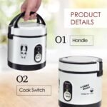 PowerPac Mini Rice Cooker,  Electirc Lunch Box 0.6L/1.2L (PPRC09/PPRC113)
