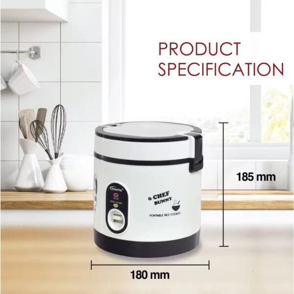 PowerPac Mini Rice Cooker,  Electirc Lunch Box 0.6L/1.2L (PPRC09/PPRC113)
