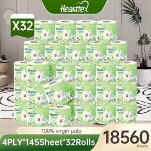 [32Rolls] HEARTTEX Softtech Toilet Paper Tissue Roll Paper 4PLY 16ROLL X 2BDL 150g/Roll Deluxe Roll Tissue