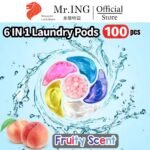 MR.ING 6 in 1 Laundry Pods Detergent Capsule Anti-bacterial [100 pods]