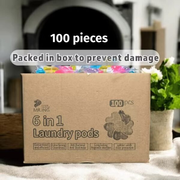 MR.ING 6 in 1 Laundry Pods Detergent Capsule Anti-bacterial [100 pods]