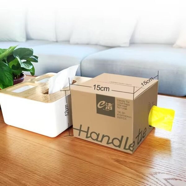 🇸🇬 [READY STOCK] 200pcs 45*59cm Rubbish Bag Handle Breakpoint Thickened Disposable Garbage Bag Plastic Trash Bags Lack Tear Durable Value Dustbin